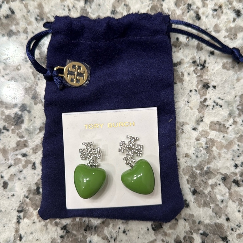 Tory Burch heart earrings